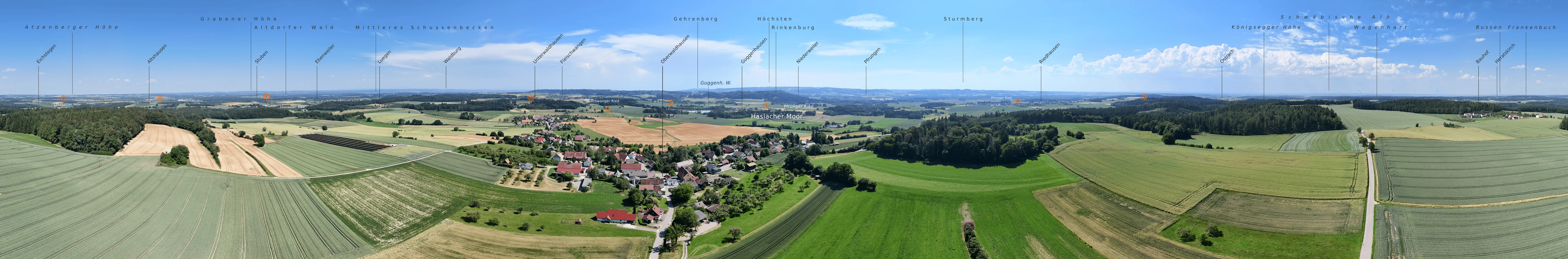 Panorama vom Oberwaldhausen - Panoramastation, 90 m