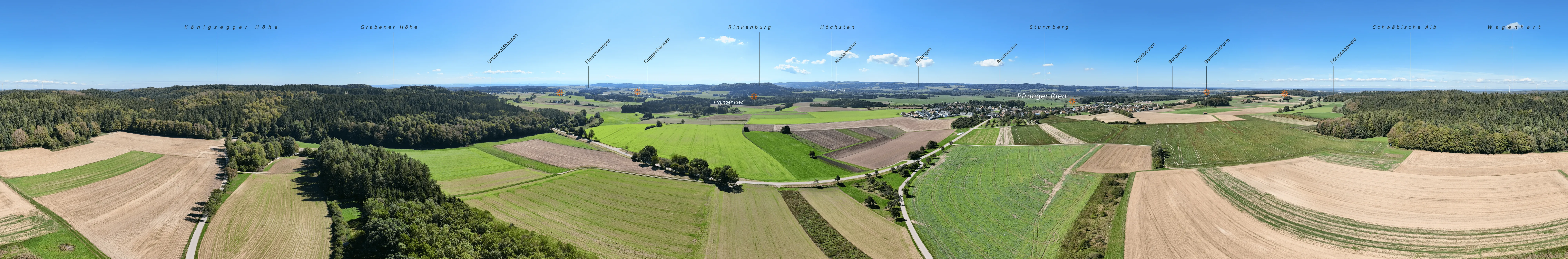 Panorama vom Riedhausen Ost , 90 m